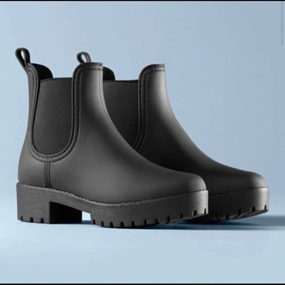 JEFFREY CAMPBELL CLOUDY‎ Chelsea RAIN BOOTIES 9 A5